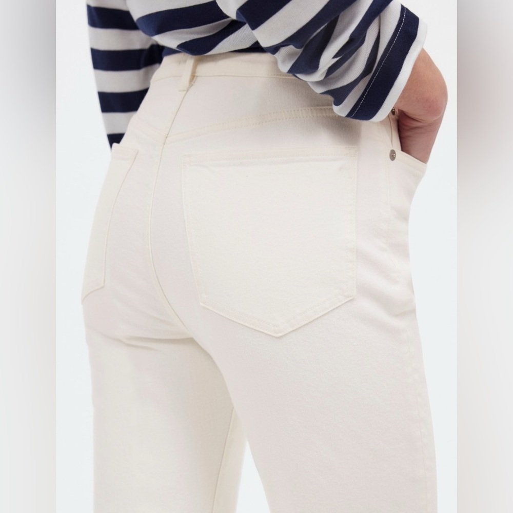 Madewell White High Rise Jeans Tailored Fit